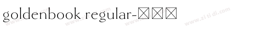 goldenbook regular字体转换